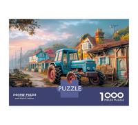 Puzzle 1000 Pièces pour Adultes,Illustration de Campagne Ancienne Thème Artistique Unique,Finition Mat Anti-Brillant,Emboîtement Sûr 38x26cm/1000pcs