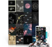 Puzzle 1000 pièces pour Adultes “Illustration de mosaïque d'astronomie” Fait de Papier，pour Les 14 Ans et Plus décoration Murale Offert en Cadeau à Toute la Famille。Taille：26x38cm/10.24x14.96pouce