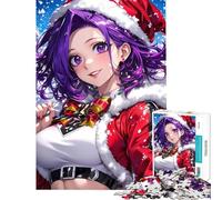 Puzzle 1000 pièces pour Adultes Illustration de Noël avec Une Fille d'anime Puzzle à Monter soi-même décoration Parfaite Cadeau Unique pour Un Anniversaire ou Noël (Taille 75x50cm)