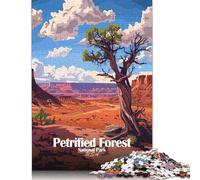 Puzzle 1000 pièces pour Adultes, Illustration du Parc National de la forêt pétrifiée, Puzzle carré créatif en Papier pour Adultes, décoration d'intérieur 38 x 26 cm/1000 pièces