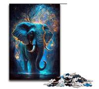 Puzzle 1000 pièces pour Adultes Incroyable Puzzle éléphant décoration Murale Convient pour la décoration de Bureau 75 x 50 cm