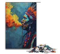 Puzzle 1000 pièces pour Adultes Indiens d'Amérique Jeu éducatif défi Jouet Illustration Cadeau 1000 pièces (38 x 26 cm)