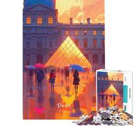 Puzzle 1000 pièces pour Adultes inspiré du musée du Louvre défi intellectuel Jouet addictif Jeu Relaxant activité familiale Cadeau Amusant (Taille 38x26cm)