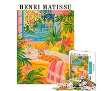 Puzzle 1000 pièces pour Adultes inspiré par Henri Matisse représentant Un cerf idéal pour Le Bain la détente Les Jeux et Les Cadeaux éducatifs Parfait comme Cadeau d'anniversaire pour Femme (38x26cm)