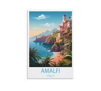 Puzzle 1000 pièces pour Adultes, Italie Amalfi. Puzzle en Papier adapté aux Adultes, aux Enfants et aux familles. Jeu Anti-Stress. 38 x 26 cm.
