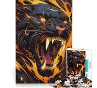 Puzzle 1000 pièces pour Adultes Jaguar Rage Indomptée, Jeu Impossible, Difficile, Cadeau Unique pour Un Anniversaire ou Un Cadeau Original 38x52cm