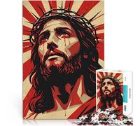 Puzzle 1000 pièces pour Adultes Jésus-Christ Couronne d'épines Art Religieux Défi Difficile Anniversaire et Cadeaux Uniques 75x50cm