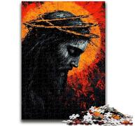 Puzzle 1000 pièces pour Adultes Jésus doré, 1000 pièces pour Adultes, défi d'intelligence cérébrale, Jouets addictifs pour la décoration de la Maison (75x50cm)