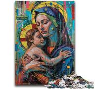 Puzzle 1000 pièces pour Adultes Jésus Graffiti Difficile Cadeaux pour Les Amis et la Famille Convient pour Et 14 26x38cm