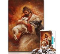 Puzzle 1000 pièces pour Adultes Jésus Puzzle Adulte Apprentissage éducatif pour est idéal comme Cadeau pour Toute la Famille 26x38cm