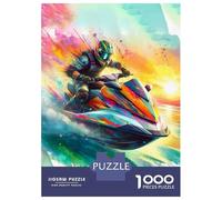 Puzzle 1000 Pièces pour Adultes Jet Ski Rider Puzzle pour Adultes Jeu Manuel Décoration Murale pour Les Joueurs 52x38cm/1000pcs