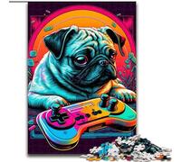 Puzzle 1000 pièces pour Adultes Jeu Carlin en Bois, ce Qui en Fait Un Excellent Cadeau pour s'amuser en Famille 50x75cm pour Un Jeu interactif en Famille