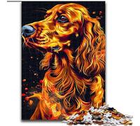 Puzzle 1000 pièces pour Adultes, Jeu d'art pour Chien Setter Irlandais, Jeu d'activité familiale pour Adolescents, Casse-tête Stimulant (Taille : 50x75cm)
