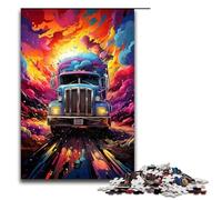 Puzzle 1000 pièces pour Adultes Jeu de Camion psychédélique coloré idéal comme Cadeau pour Toute la Famille (1000 pièces 75 x 50 cm)