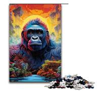 Puzzle 1000 pièces pour Adultes Jeu de gorilles colorés idéal comme Cadeau pour Toute la Famille (1000 pièces 75 x 50 cm)