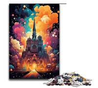 Puzzle 1000 pièces pour Adultes Jeu de Puzzle coloré NotreDame de Paris décoration Parfaite pour Les Adolescents de 14 Ans et Plus 75 x 50 cm