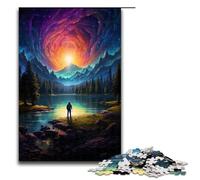 Puzzle 1000 pièces pour Adultes Jeu de Puzzle « Regarder Le Monde Seul » décoration Parfaite pour Les Adolescents de 14 Ans et Plus 1000 pièces (75 x 50 cm)