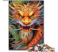 Puzzle 1000 pièces pour Adultes, Jeu de réflexion sur Le thème du Dragon Volant Fantastique, idéal pour Les Adolescents, idéal pour Une soirée de Jeux en Famille (Taille : 50x75cm)