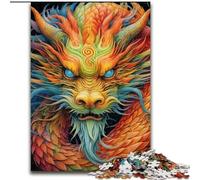 Puzzle 1000 pièces pour Adultes, Jeu de réflexion sur Le thème du Dragon Volant Fantastique, idéal pour Les Adolescents, idéal pour Une soirée de Jeux en Famille (Taille : 26x38cm)