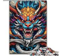 Puzzle 1000 pièces pour Adultes, Jeu de réflexion sur Le thème du Dragon Volant Fantastique, idéal pour Les Adolescents, idéal pour Une soirée de Jeux en Famille (Taille : 50x75cm)