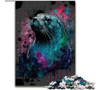 Puzzle 1000 pièces pour Adultes, Jeu de réflexion sur Les phoques colorés, idéal pour Les Adolescents, pour Une soirée de Jeux en Famille (Taille : 50x75cm)
