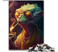 Puzzle 1000 pièces pour Adultes, Jeu de Science-Fiction, lézard Fumeur, Jeu interactif Familial, défi cérébral (Taille : 26x38cm)