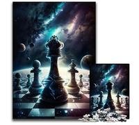 Puzzle 1000 pièces pour Adultes Jeu d'échecs de la Bataille des Rois pour Adolescents et familles décoration DIY Parfaite et défi cérébral 1000 pièces (75x50cm)