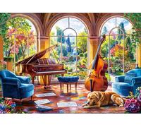 Puzzle 1000 pièces pour adultes, jeu éducatif classique magnifique décoration romantique piano puzzle cadeaux