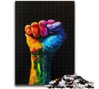 Puzzle 1000 pièces pour Adultes, Jeu éducatif Familial, Geste du Poing, à Offrir en Cadeau à Toute la Famille, à partir de 14 Ans, 26x38cm