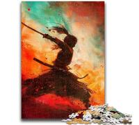 Puzzle 1000 pièces pour Adultes, Jeu éducatif Japonais Ninja néon, décoration Murale, Cadeaux d'anniversaire et de Noël Uniques, 38x26cm