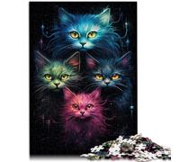 Puzzle 1000 pièces pour Adultes, Jeu éducatif, Jeu de défi, Chat mystère, 14,96 po x 20,47 po, Puzzles Amusants pour Adolescents de 14 Ans et Plus