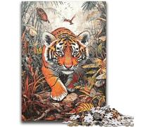 Puzzle 1000 pièces pour Adultes, Jeu éducatif, Jeu de réflexion, thème Tigre d'automne, pour Anniversaire et Noël, à partir de 14 Ans, 50x75cm