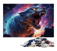 Puzzle 1000 pièces pour Adultes Jeu éducatif Motif Tigre psychédélique Bizarre Cadeaux de Noël et d'anniversaire pour Adolescents de 14 Ans et Plus 1000 pièces (75 x 50 cm)