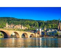 Puzzle 1000 pièces pour Adultes - Jeu éducatif - Ponts et rivières - Allemagne - Heidelberg - 38 x 26 cm