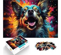 Puzzle 1000 pièces pour Adultes Jeu Familial pour Chien Chihuahua 26x38 cm activités Amusantes à la Maison Cadeau d'anniversaire Cadeaux de Voyage