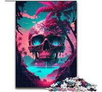 Puzzle 1000 pièces pour Adultes, Jeu interactif en Famille, Squelette d'île, pour Les fêtes, Jeu d'activités familiales (Taille : 50x75cm)