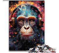 Puzzle 1000 pièces pour Adultes, Jeu interactif Familial, Singe coloré, décoration d'intérieur à Faire soi-même, (Taille : 26x38cm)