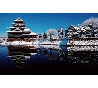 Puzzle 1000 pièces pour Adultes, Jeux de Puzzle stimulants, Paysage Naturel, Japon, préfecture de Nagano, château des Corbeaux 50 x 70 cm