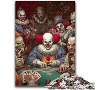 Puzzle 1000 pièces pour Adultes Joker Jouant au Poker 1000 pièces pour Adolescents, Jeux éducatifs, décoration d'intérieur, Cadeau d'anniversaire, Cadeaux, Art Mural (50x75cm)