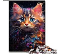Puzzle 1000 pièces pour Adultes, Joli Chaton en Carton, Casse-tête Stimulant pour Adolescents, soirée de Jeux en Famille Amusante, 1000 pièces(26x38cm)