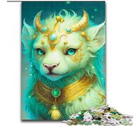 Puzzle 1000 pièces pour Adultes, Joli Puzzle bébé Dragon en Bois, Design Complexe pour Adolescents, décoration DIY et Divertissement Stimulant pour Le Cerveau, 1000 pièces(50x75cm)