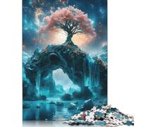 Puzzle 1000 pièces pour Adultes, Joli Puzzle carré Paysage Japonais pour Adultes et Puzzles en Bois, décoration d'intérieur, Cadeaux de Vacances, 1000 pièces (75 x 50 cm)