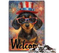 Puzzle 1000 pièces pour Adultes, Jouets éducatifs pour Chiens américains, Collection d'artistes Anti-Stress, Beaux-Arts 50x75cm