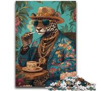 Puzzle 1000 pièces pour Adultes, Jouets léopard Tendance, Jeux éducatifs, Anti-Stress, Collection d'artistes, Beaux-Arts 50x75cm