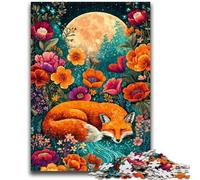 Puzzle 1000 pièces pour Adultes Jungle Fox Difficile Cadeaux pour Amis et Famille Convient pour Et 14 50x75cm
