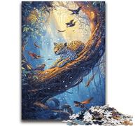 Puzzle 1000 pièces pour Adultes Jungle Jaguar, Jouets éducatifs et éducatifs, décoration d'intérieur Unique et Cadeaux pour Les 14 Ans et Plus, 50x75cm
