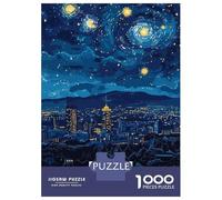 Puzzle 1000 Pièces pour Adultes, Kigali Rwanda Starry Night Cityscape, Divertissement Intérieur, Cadeau pour Amateurs De Puzzle, Pièces Durables, 70x50cm/1000pcs