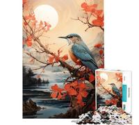 Puzzle 1000 pièces pour Adultes Kingfish Flower and Sun Défi éducatif Analyse et logique Jeu éducatif pour Les 14 Ans et Plus (50x75cm)