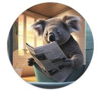 Puzzle 1000 pièces pour Adultes Koala lisant Un Journal Puzzles pour Adultes Cadeau de Noël Adolescent Réduction du Stress Cadeau Unique Cool pour la Famille 1000 pièces (67,5x67,5cm)