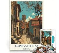 Puzzle 1000 pièces pour Adultes Koprivshtitsa Bulgarie, Jeu Impossible, Interaction Parent-Enfant, Liste de souhaits avec Le Père Noël 50x75cm